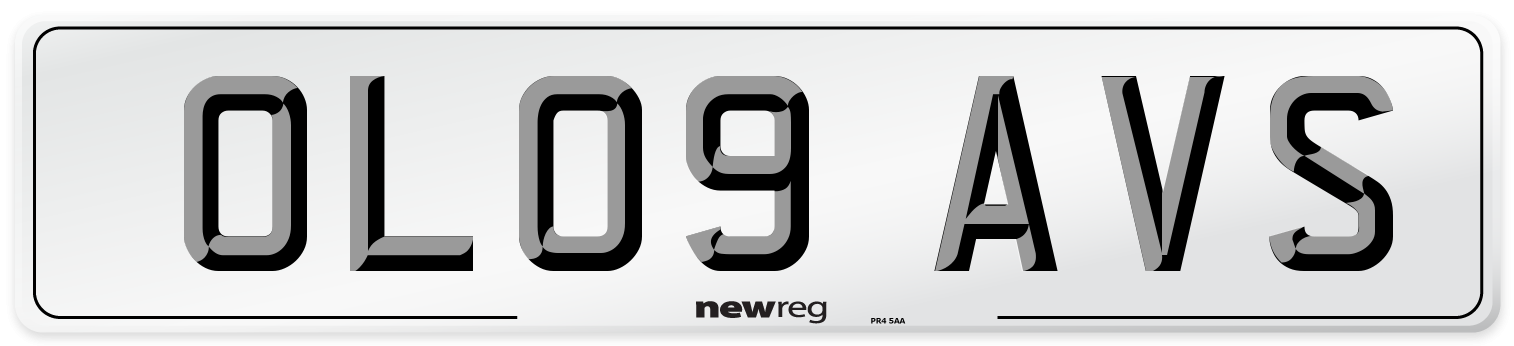 OL09 AVS Number Plate from New Reg